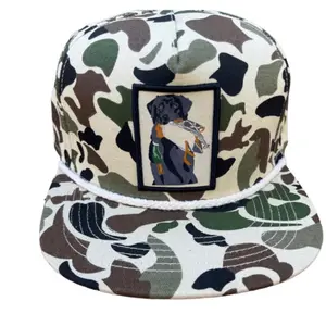 Old School Black Lab Patch Hat Full Panel Back