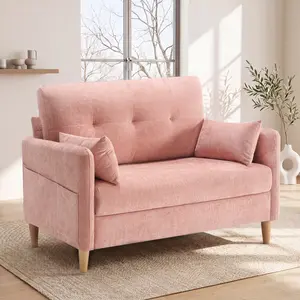 GuroMagicSofa 47'' Wide Chenille Loveseat - 2-Seat Indoor Living Room Sofa with 2 Pillows, Ideal for Small Living Rooms, Bedrooms furniture