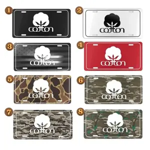 Cotton Camo License Plate Collection - Classic Bark Camouflage Vanity Tag - 100% Aluminum Truck Accessory - 12x6 Inch Assembled in USA