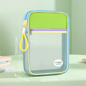 【DealsforYouDays】Large Capacity Mesh-Oxford Cloth Tote Bag, Home Organiser for Stationery, Document and Material Storage, Youthful Multi-Color Design, Essential for Students organizationhacks momhacks busybag