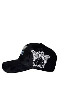 TPGHATS X SADBOYZ HAT Collaboration Black Cap with Sad Boyz Logo Design