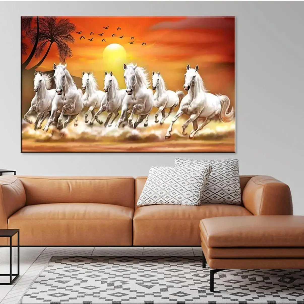 7 horses canvas print