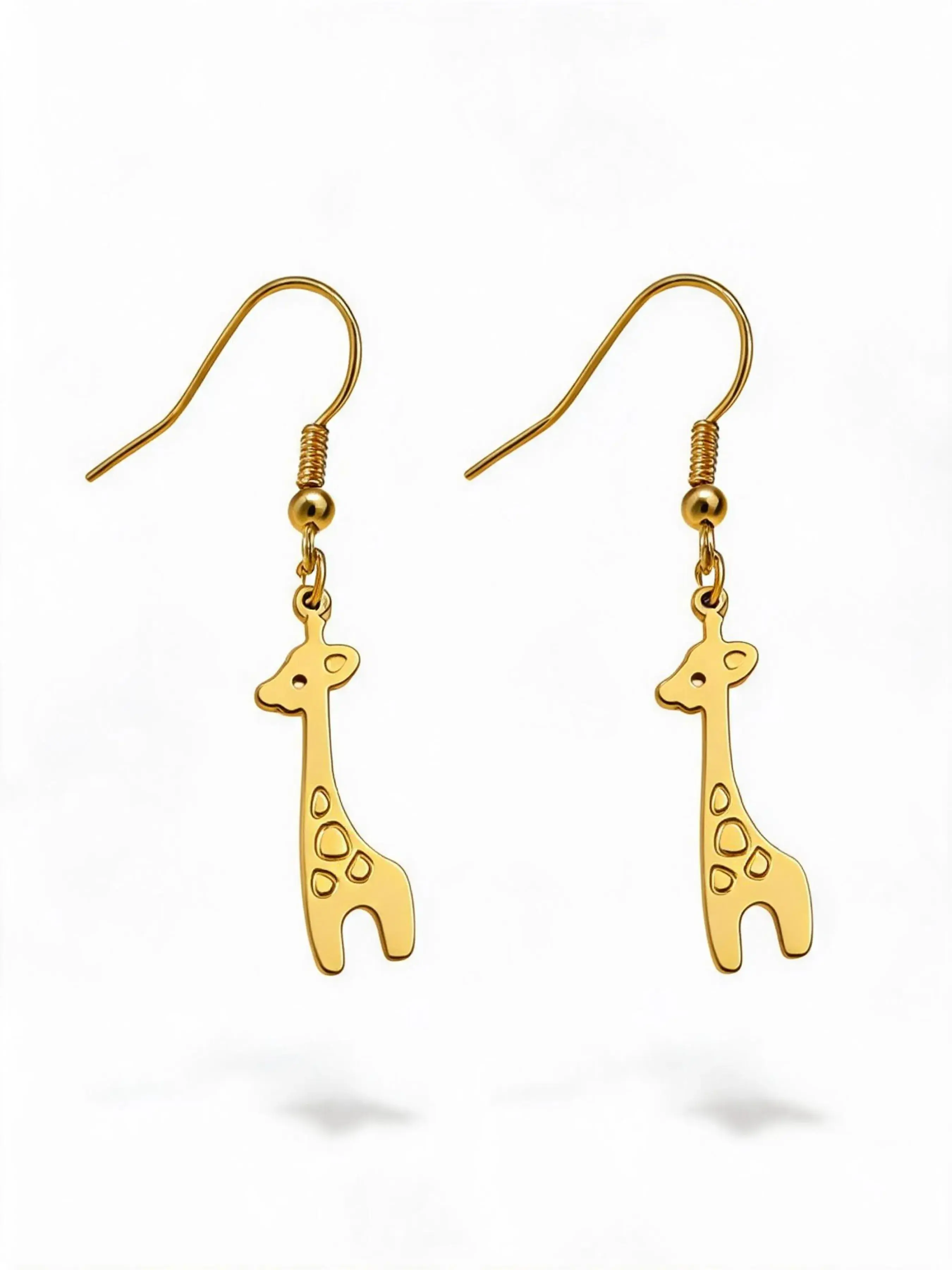 1Pair Women's Giraffe Shaped Alloy Earrings Elegant Versatile Daily Casual Jewelry