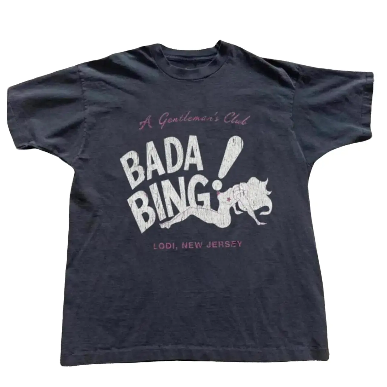 Bada Bing Black Graphic T-Shirt, Vintage Sopranos Inspired Tee, Retro 90s Mafia Shirt, Unisex Cotton Y2K Graphic T-Shirt, Classic TV Fan Gift