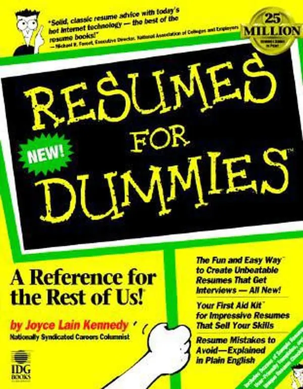 USED-Resumes for Dummies by Joyce Lain Kennedy (Paperback)