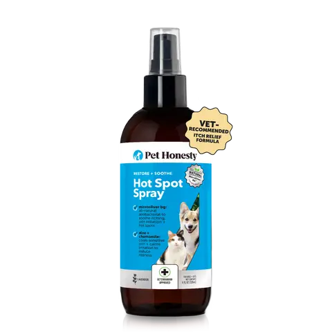 Restore + Soothe Hot Spot Spray for Dogs & Cats – Gentle Dog Skin Spray with Aloe Vera & MicroSilver BG – Soothes Itching, Hot Spots & Irritation – Dog Itch & Hot Spot Remedy for Sensitive Skin – 4oz