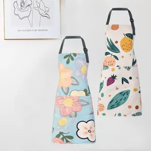 2 Pieces Kitchen Cooking Aprons for Women with Pockets, Aprons for Women Men, Adjustable Bib Apron Chef Aprons for Kitchen, Cooking, BBQ, Cleaning