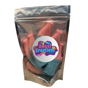 Sweet Creations Bubble Gum Sour Gummi Bottles Gummy Candy Fun & Refreshing sugar Snack for All 3.5 Inch Tangy Sour Flavor