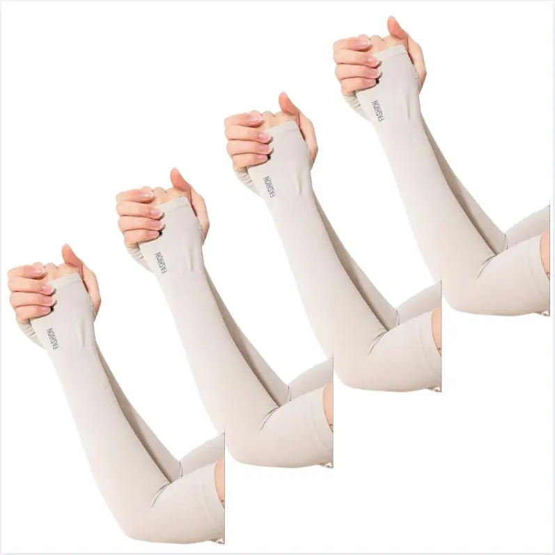 2 Pairs/4 Pairs Cooling Arm Sleeves with Thumbholes, Unisex UPF 50+ UV Sun Protection, Lightweight Compression for Golf, Cycling & Garden