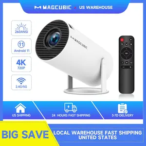Magcubic HY300 Pro 4K Projector 260ANSI Android 11 Portable Projector Dual WiFi6 BT5.0 Outdoor Cinema Home Theater Support 720P