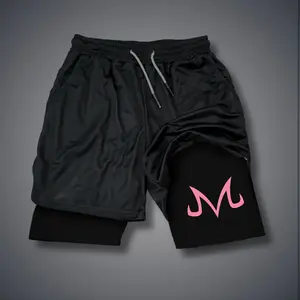 Double-Layer Sports Shorts Graphic Shorts Black Shorts Camo Shorts Streetwear Shorts Men Outfits Men Short Shorts Vacation Outfits Shorts