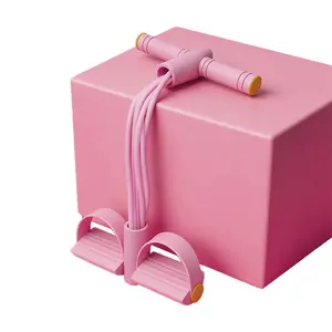 6-Tube Multifunction Pedal Resistance Band, Elastic Yoga Pull Rope for Full-Body Shaping, Home Gym Sit-Up & Core Workout