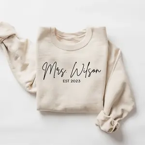 Custom Mrs Sweatshirt, Mrs Personalized Last Name Sweatshirt, Bride To Be Gift, Custom Bridal Gift, Future Mrs, Gift for Bride, Wedding Gift