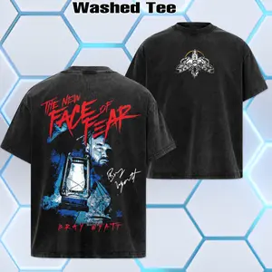 WWE 2026 - Bray Wyatt  - The Face Of Fear Wash Tee - Unisex Tshirt - Hoodie Oversized Cotton Limited Edition US-made for Streetwear Lovers Classic Fit Premium Fabric, WWE Merch, Summer Outfits, Gift For Him Her