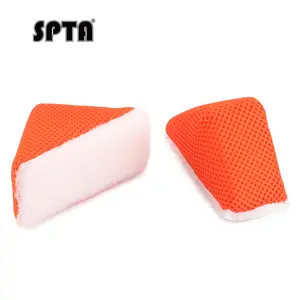 SPTA Car Interior Scrubbing Sponge, 1 Pack Triangle Car Wash Sponges, Wedge Scrubber for Scrubbing Leather, Rubber and Plastic