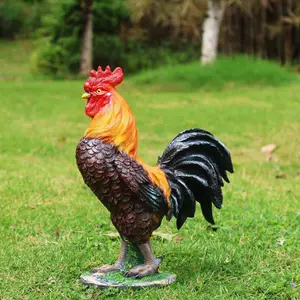 Rooster Garden Statue Decorations, Outdoor Sculpture Chicken Farm  Decoration, Chicken   Decor for Backyard Patio & Lawn Ornaments (Rooster)