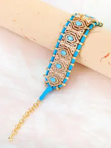 Boho Braided Bracelet for Girls, Eco-Plated Nylon Cord, Rhinestone & Cream Pearl Inlay, Vintage Hexagon Carving, Lightweight, Bff Gift