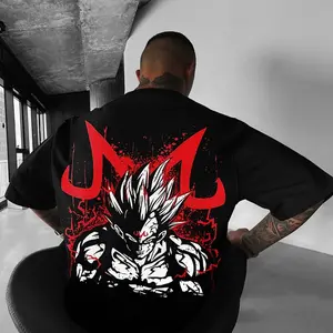 Dragon Ball DBZ Majin Vegeta Unisex Summer outfits men streetwear 80s 90s graphic tees cotton Anime tank tops men gifts