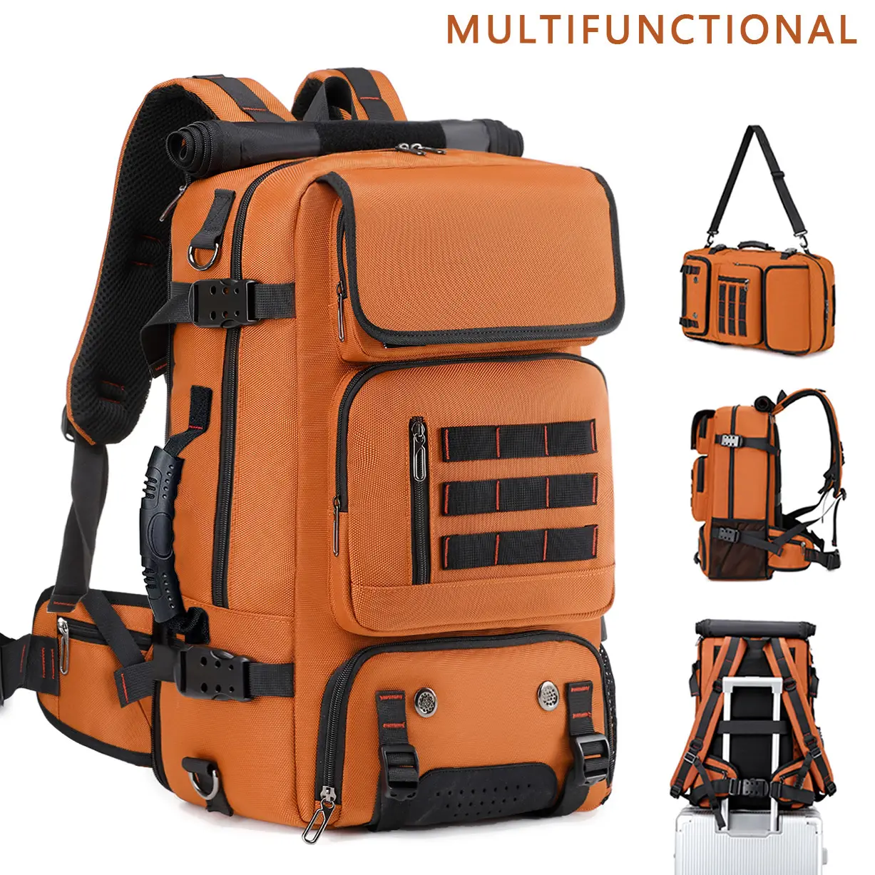 2026 New Tactical Backpack, Men’s Multifunctional Backpack, Large Capacity for Outdoor Hiking and Mountaineering, Leisure Tactical Bag, 16-inch Laptop Bag with Separate Shoe Pocket, Christmas, Men’s Birthday Gift