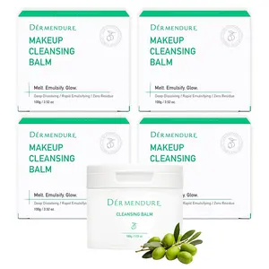 4 Bulk Pack - Makeup Melting Cleansing Balm – Rapid Emulsifying Makeup Remover for Waterproof Makeup, Cleansing Oil, Korean Makeup Remover, Deep Clean, Non-Greasy, Zero Residue, for All Skin Types 100g 3.52oz