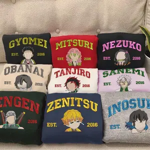 Hashira Embroidered Sweatshirt, Dem0n Slayer Movie, Anime Kimetsu No Yaiba Sweatshirt, Anime clothing, Anime Gift, Sweatshirt, Hoodie Fan Art, Gift For Fan Anime