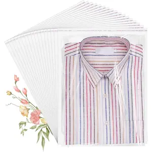Cellophane Bags 100 Pcs Resealable Clear Poly Bags for Clothes Party Favors Artwork & Decorative Wrappers (10x14)