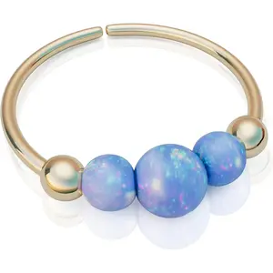 Blue Opal Helix  - 20 Gauge Cartilage Ring, 14K Helix Ring Hoop,  Helix
