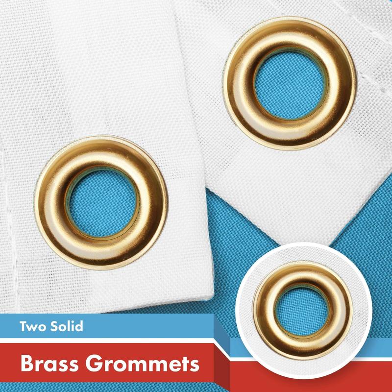 G128 Puerto Rico Light Blue Puerto Rican PR Flag | 3x5 Ft | LiteWeave Pro Series Printed 150D Polyester | Indoor/Outdoor, Vibrant Colors, Brass Grommets