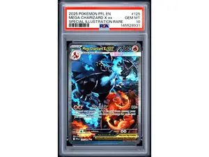 2025 Pokemon Mega Evolution Phantasmal Flames Special Illustration Rare Mega Charizard X Ex #125 PSA 10