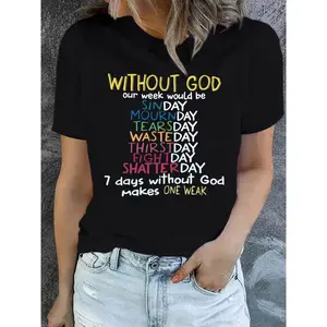 Mens Faith Graphic Tee Funny Christian Quote T-Shirt Soft Cotton Crewneck Short Sleeve Casual Streetwear Top For Church Sunday Service Prayer Group Vacation Gift