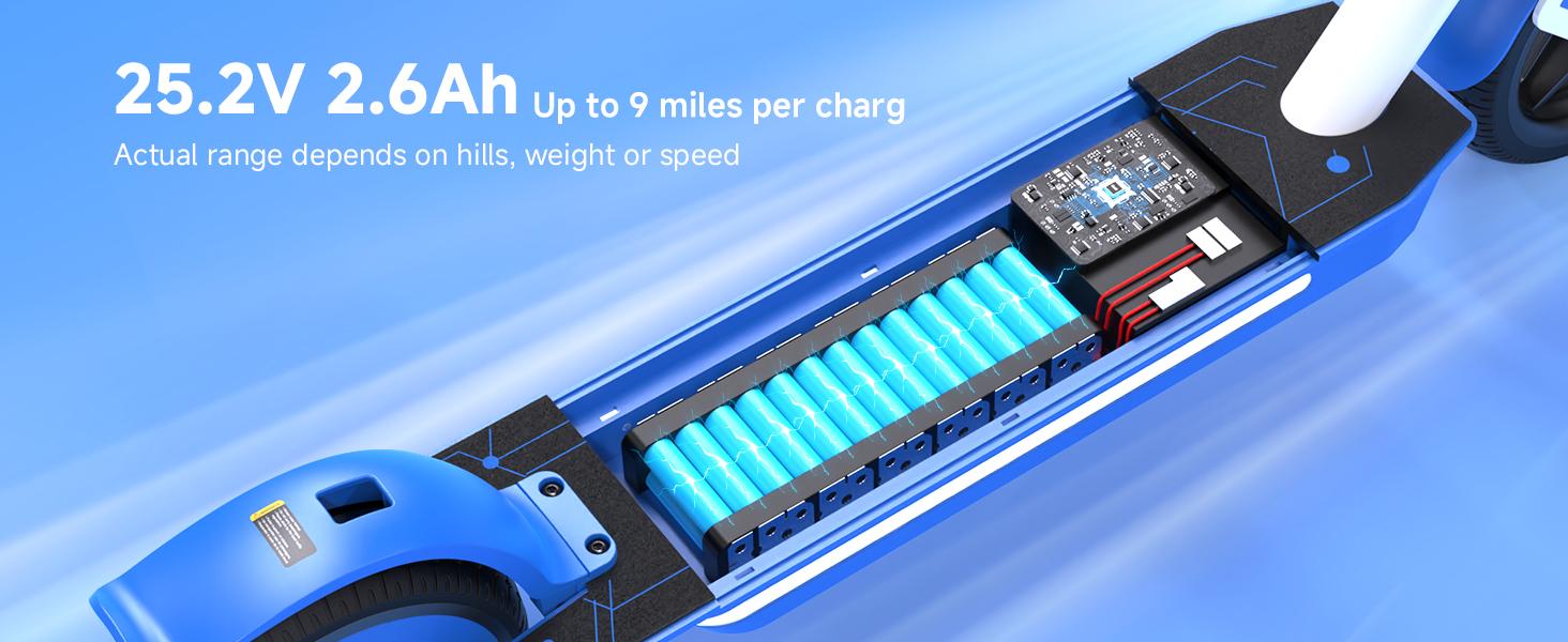 【Children's Gift】Foldable Kids Electric Scooter (Ages 6 - 14): 150W-200W Motor, 3 - Speeds (5/8/12 Mph), Dual Brake, LED Display, Colorful Lights, UL 2272 Certified, 5 - inch Flash Tire, 154lb Max Load, 18V2.6Ah - for Kids