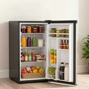 Garvee Mini Refrigerator with Freezer – 3.2 Cu.Ft Single Door Compact Fridge, Energy Efficient, Adjustable Thermostat, Removable Glass Shelves, Quiet for Bedroom, Dorm, Office, Apartment