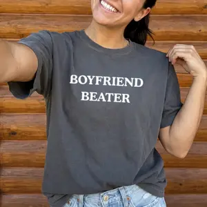 Comfort Colors BOYFRIEND BEATER Unisex Heavy Cotton Tee Funny Shirt for Women Breathable Fabric Gift for Birthdays Holidays