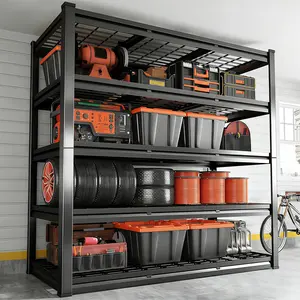 5-Tier Heavy-Duty Adjustable Shelving Unit, Ideal for Garages, Warehouses, and Storage Areas - 72"H - Storage and Organization Unit for Pantries, Basements, and Commercial Use