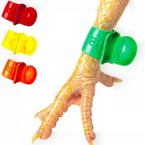 2 Pairs Rooster Booster Protection Chicken Mitt Safety Poultry Bird Botas para GALLOS BREEDING Supplies Color Assorted, Leg Protect & Care, Best Rubber Silicone Botas Guantes Protectores de Gallos