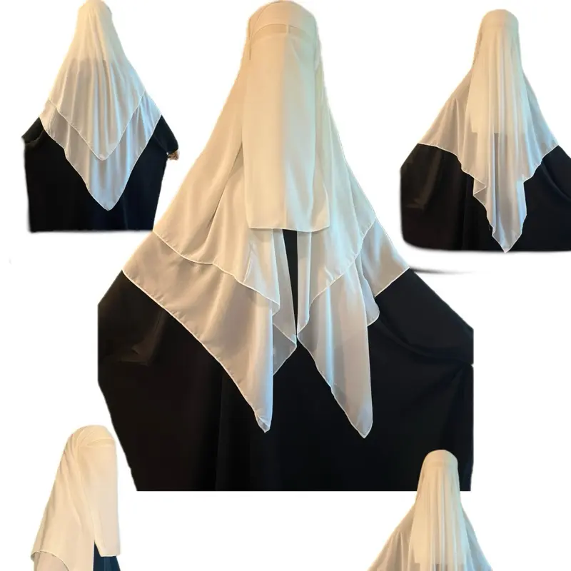 Three layers nose string niqab