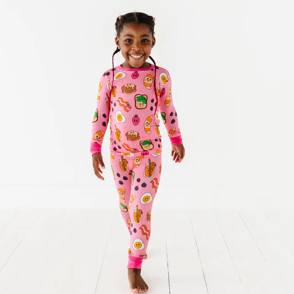 Don't Go Bacon My Heart Kids Pajamas in Pink