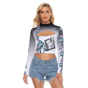 Tinkerbudde Hollow Chest Keyhole Tight Crop Top Fabric Fit