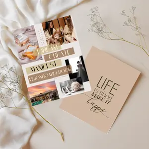 Polish Images Women's Vibrant Vision Board Book Magazine - Inspirational Pictures, Quotes, Self-Improvement Art Supplies Kit, Post Ideas for Manifesting Dream Life/Goals, Artistic Room Ornament Prints
