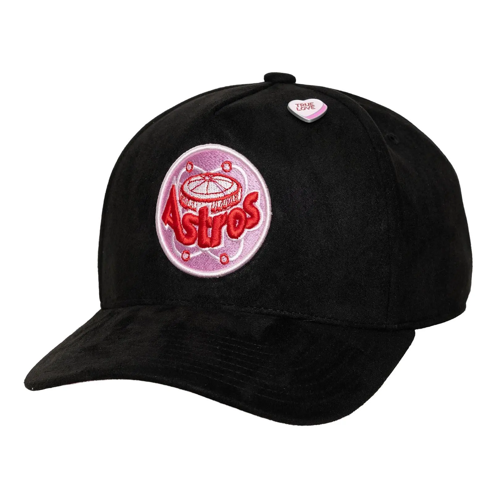 Houston Astros Black Cooperstown All Heart Pro Pinch Snapback Hat MLB Throwback Cap Adjustable Fan Gear Mitchell & Ness