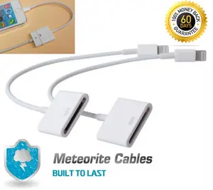 2x 8pin to 30pin Charge Sync Cable Adapter Converter Cord for iPhone/iPod/iPad White Charging Charger