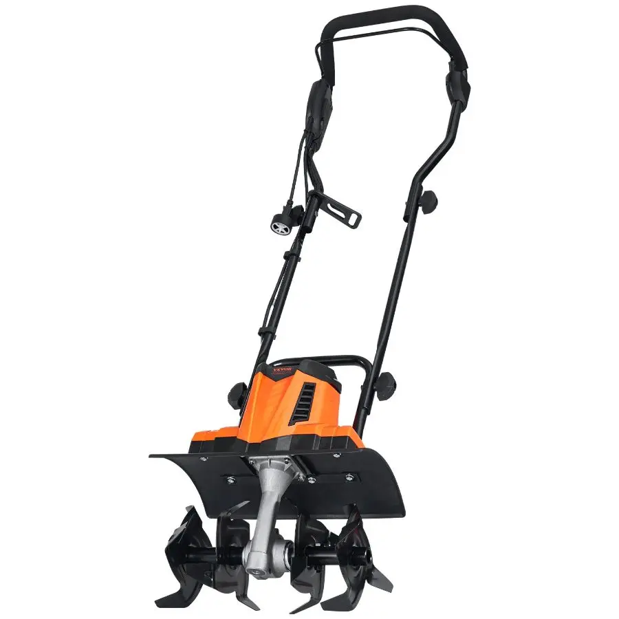 【toolupgrade】VEVOR 10 Amp Electric Tiller, 14 Tilling Width 3.94 Tilling Depth Corded Electric Tiller/Cultivator, Steel Mn Tines, Rototiller for Garden Lawn Soil Digging