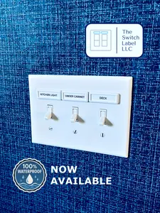 The Switch Label: Light Switch Label Frames for Light Switch Cover // Rental Home Labels // Light Switch Decals