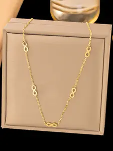 Infinity Symbol Necklace, Elegant Unique Design, Perfect Summer Beach Style, Stainless Steel Pendant, Women's Jewelry, All Seasons