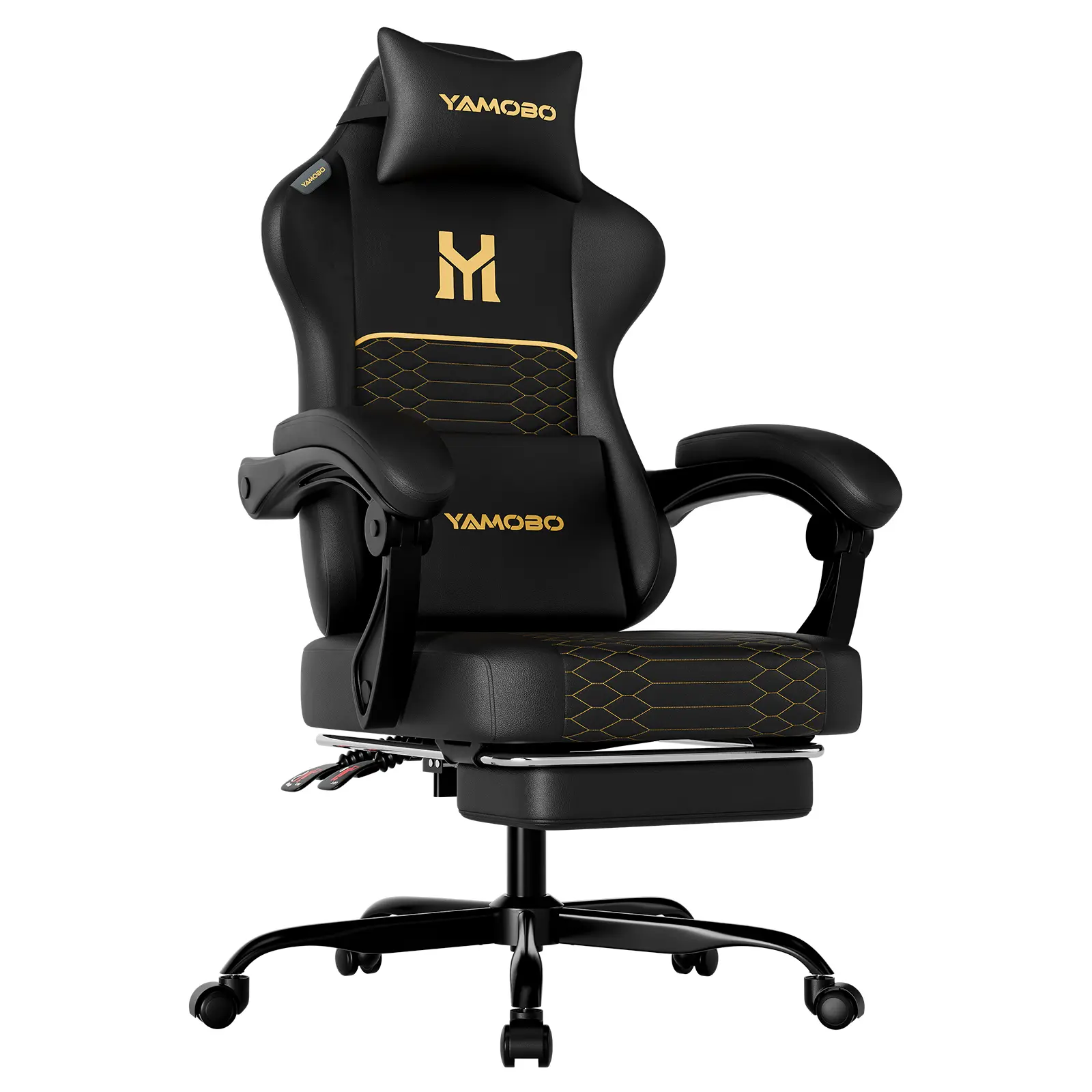 Dual-Purpose Video Game Chair for Adults - Ergonomic Minimalist Design, Back Support, Extra-Thick Durable PU Leather, Silent Swivel Casters, 100-135° Reclining, Footrest