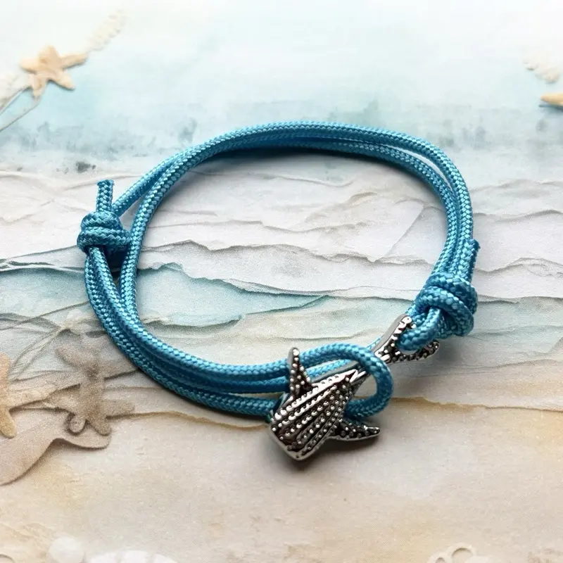 Nylon Rope Ocean Bracelet | Adjustable Size | Whale Shark Charm