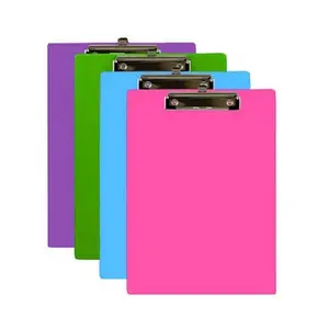 Bazic PVC Standard Clipboard with Low Profile Clip Bright Color Case of 48