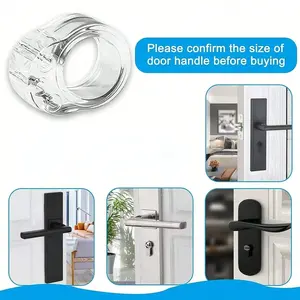 Door Stop Buffer Pads, Anti-Collision Door Handle Silent Pad, Transparent Silicone Door Stop, Wall Protector for Bedroom, Bathroom, Car Door