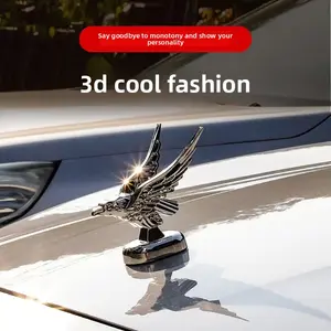 3D Eagle Spreading Wings Car Hood Decoration Adhesive High Temperature Resistant Car Body Sticker for Cross-Border