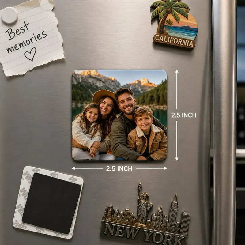 Custom Fridge Magnets - Personalized Photo, Logo, or Text Magnets for Home, Office Use